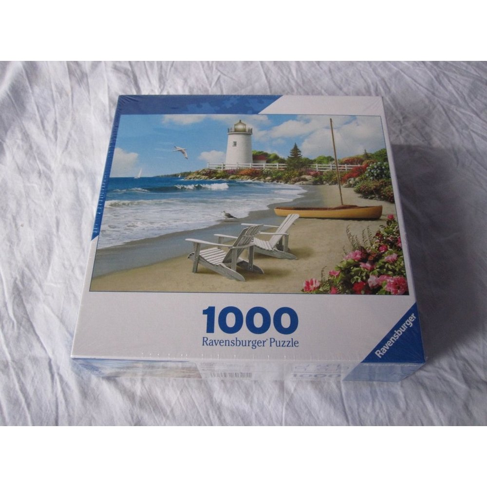 NEW Ravensburger Beach Lighthouse‎ Sunlit Shores 1000 piece jigsaw puzzle